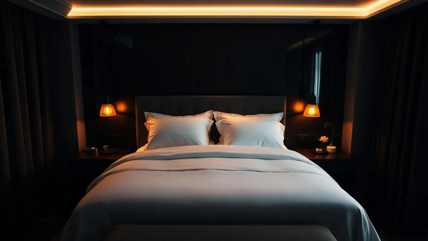 Hotel-quality bed with crisp white linen in a managed property