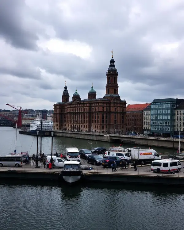 Liverpool waterfront and historic dock buildings