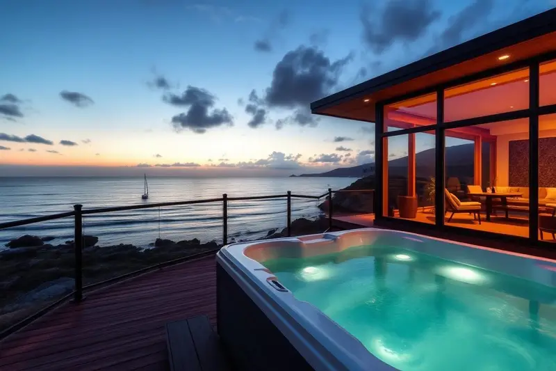 Spacious countryside retreat interior with premium furnishings in St Ives